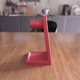 Modern Headphone Stand with Integrated Tray 3d model