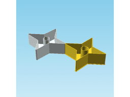 Shuriken 0040, nestable box (v2) 3d model