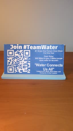 QR Code Display for Team Water 3d model