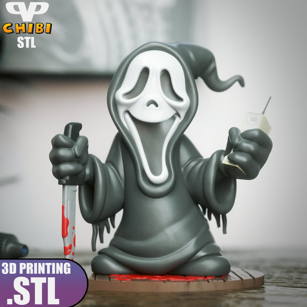 Ghostface Chibi STL for 3D Printing ChibiSTL 3DXM 3d model