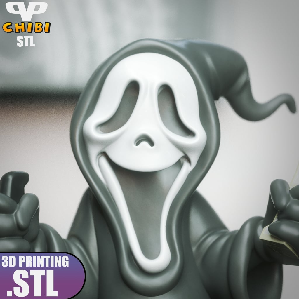 Ghostface Chibi STL for 3D Printing ChibiSTL 3DXM 3d model
