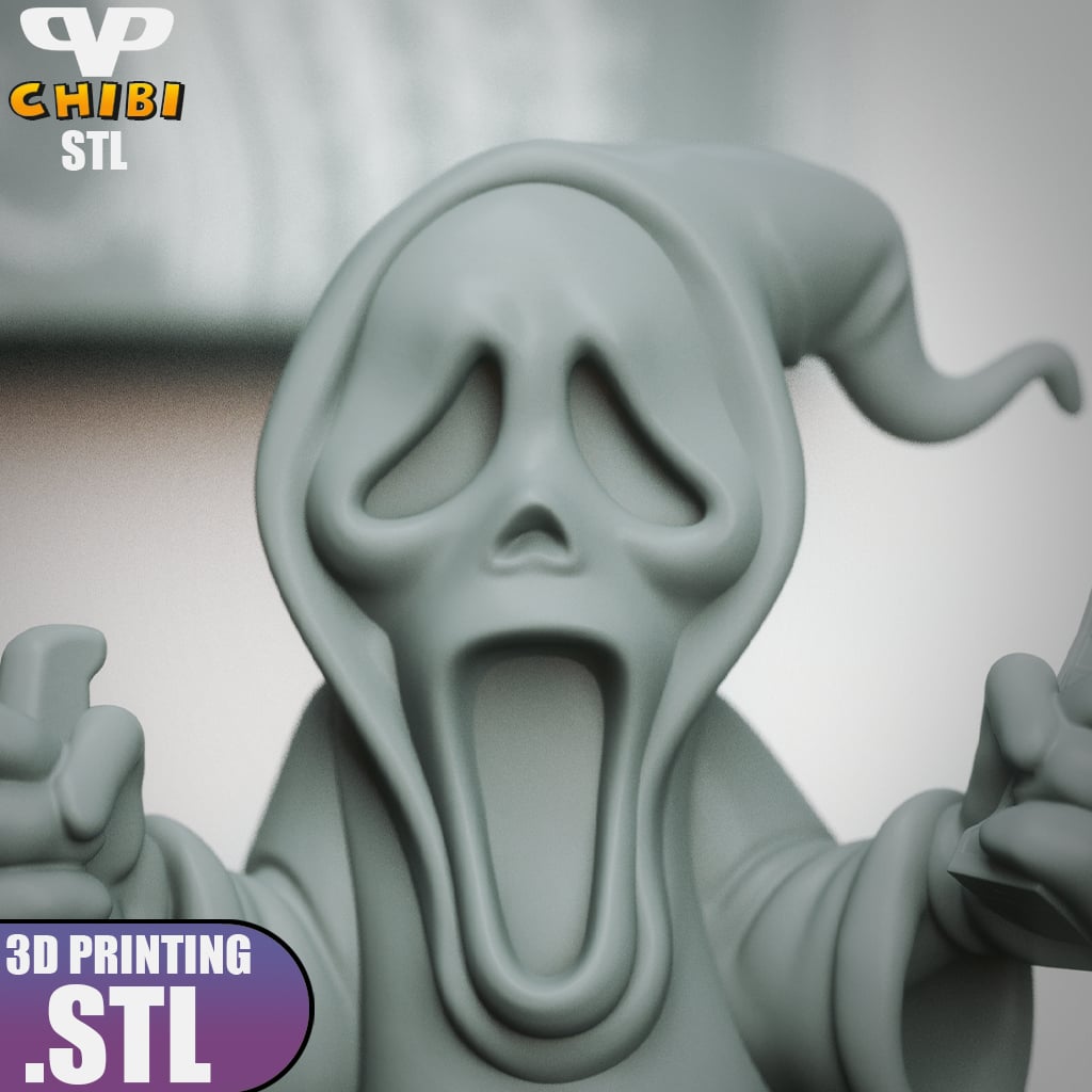Ghostface Chibi STL for 3D Printing ChibiSTL 3DXM 3d model