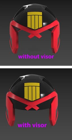 Judge Dredd Cat Helmet Multicolor 3d model