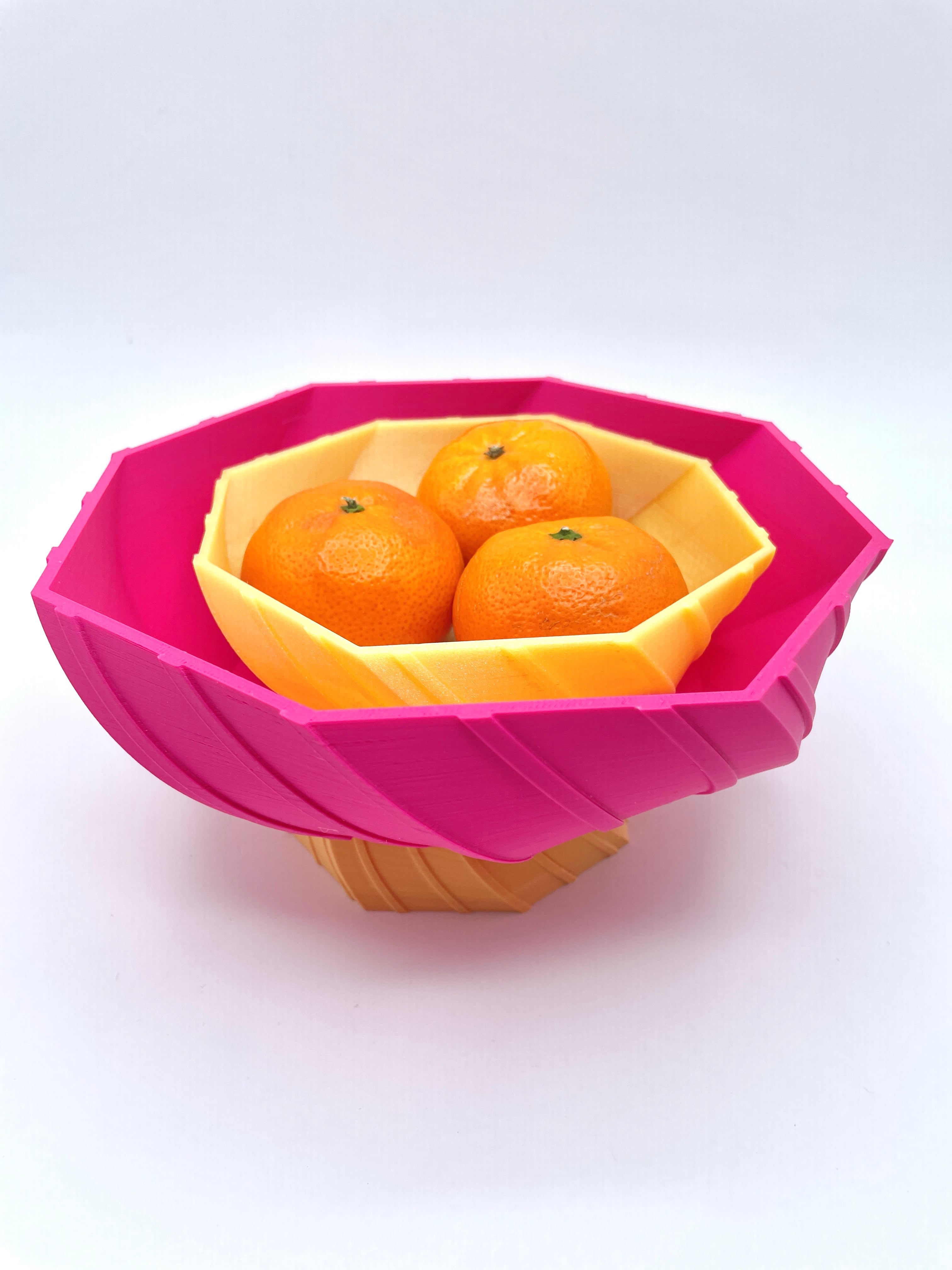 Nesting Octagon Twist Bowls 3d model