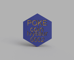 Ivysaur Pokemon PokeCoin 3MF 3d model