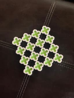 Quatrefoil 1 Retro Coaster 3d model
