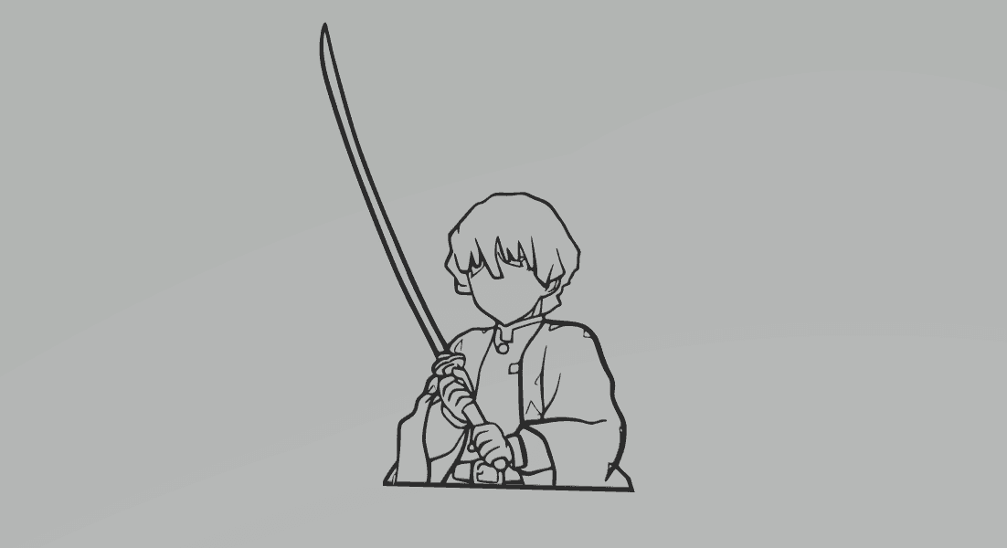 Zenitsu from Anime Demon Slayer.stl 3d model