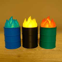 Oil Barrel LED Tea Light 3d model