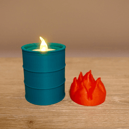 Oil Barrel LED Tea Light 3d model