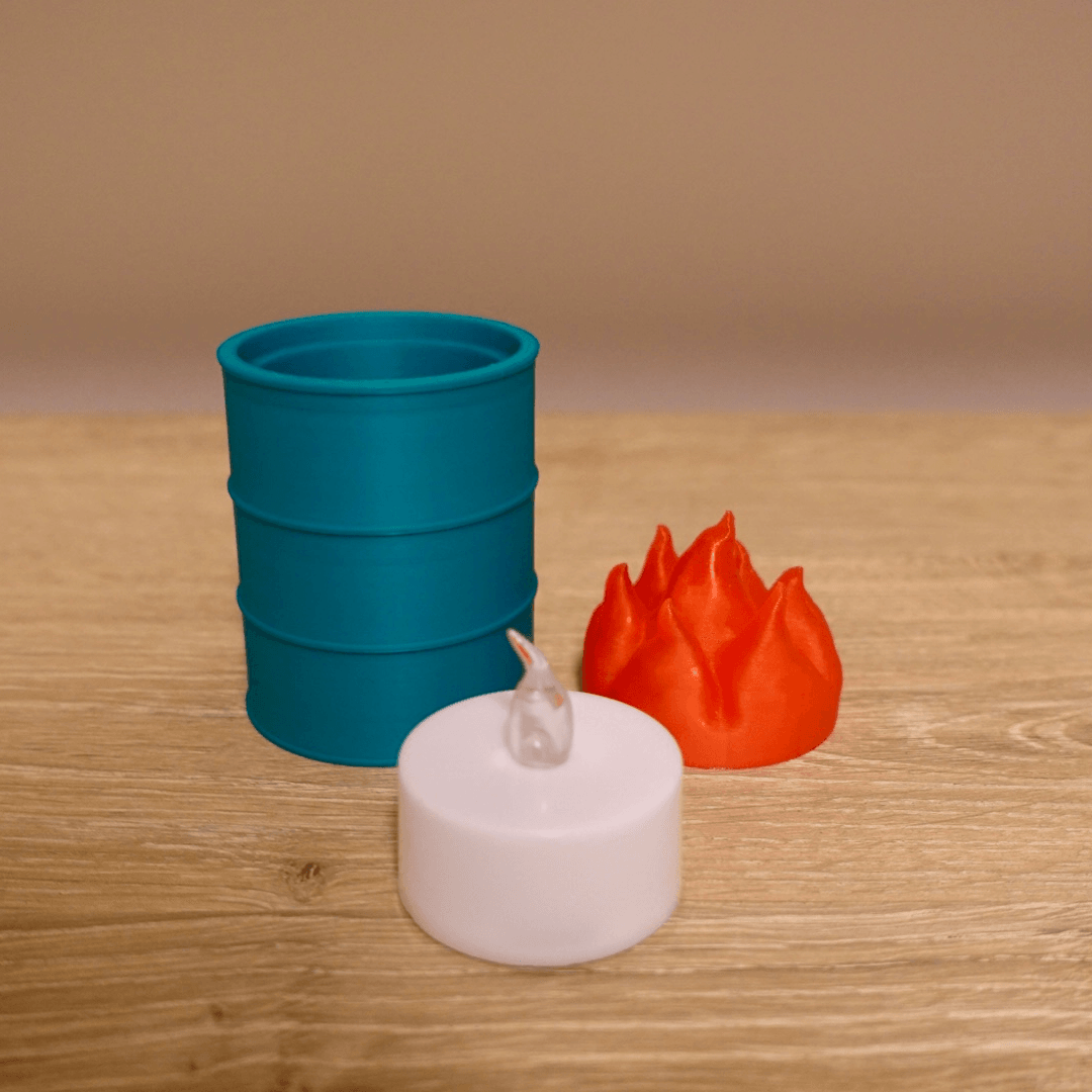 Oil Barrel LED Tea Light 3d model