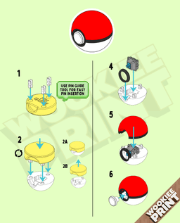 Pokeball Clicker Fidgets - PACK 2 3d model
