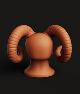 Demon Skull Ram Horns Multi-Color 3MF | Gothic Decor | Bambu Ready 3d model