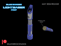 Blue Ranger Lightsaber with LEDs 3d model