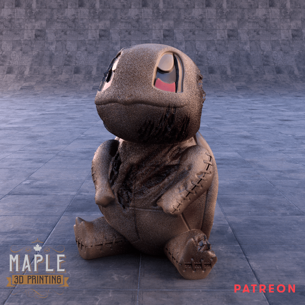 Stitched Squirtle - Pokemon - Halloween 3d model