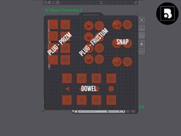 Plug, Dowel, Snap - Connectors 3d model