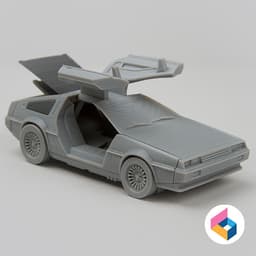 Foldable car Delorean 3d model