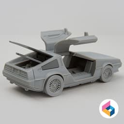 Foldable car Delorean 3d model