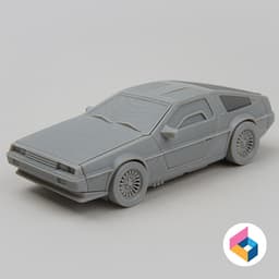 Foldable car Delorean 3d model