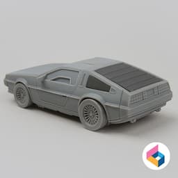 Foldable car Delorean 3d model