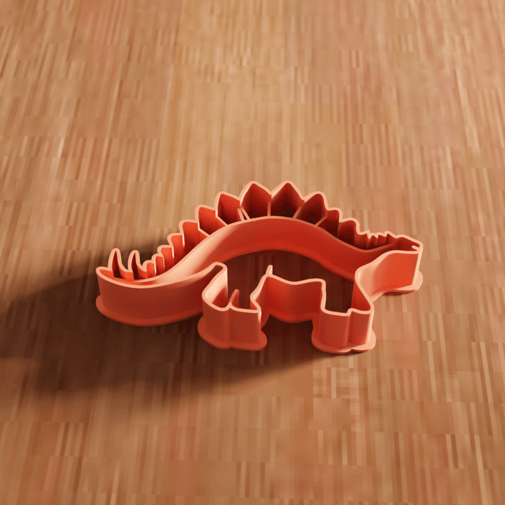 Stegosaurus Dinosaur Cookie Cutter Utensil 3d model