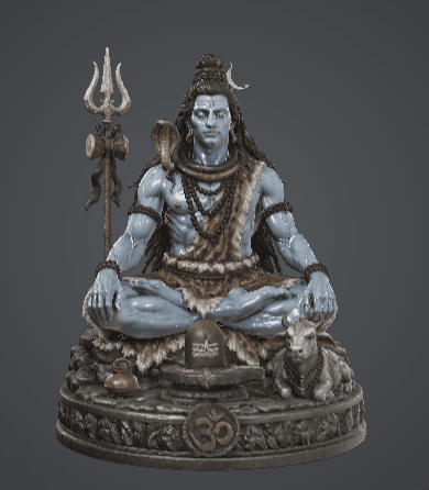 Lord Shiva Meditating 3d model