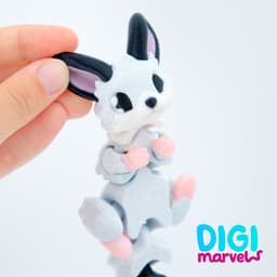 Fennec Fox Flexi + Keychain 3d model