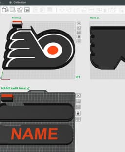 Philadelphia Flyers Sign - LED Strip Compatible 3d model