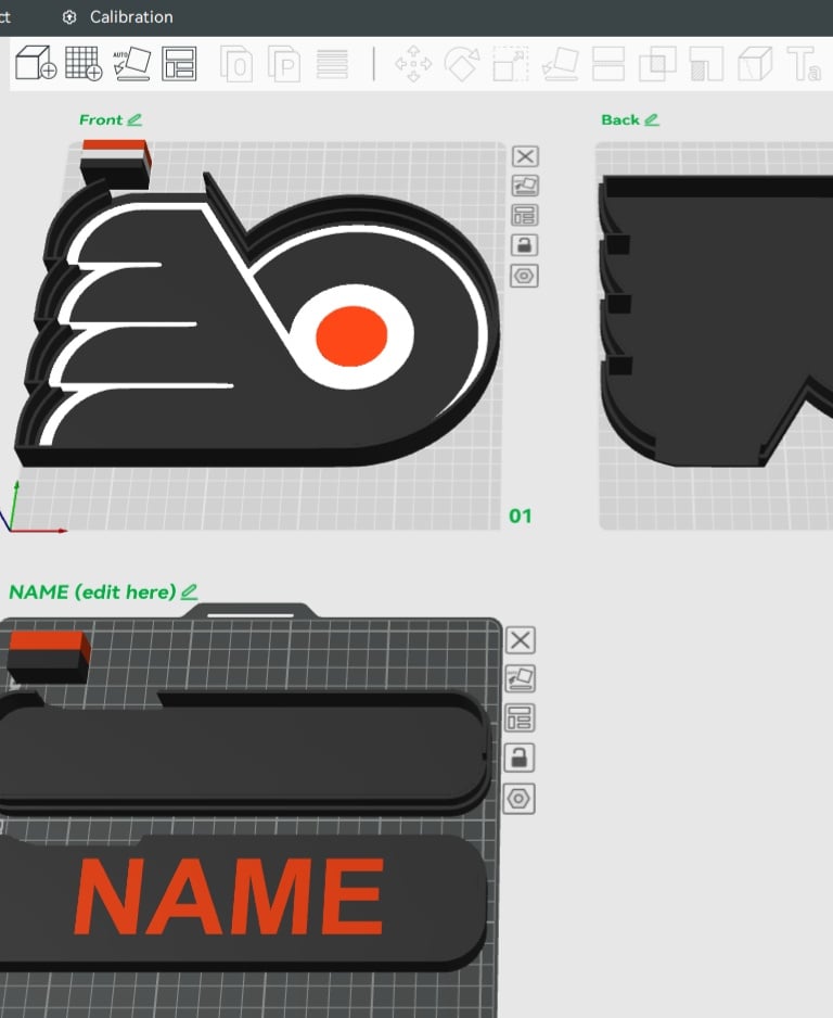 Philadelphia Flyers Sign - LED Strip Compatible 3d model