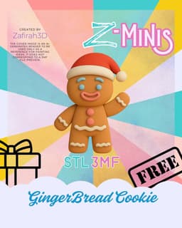 GINGERBREAD COOKIE Z-MINI FOR FREE 3d model