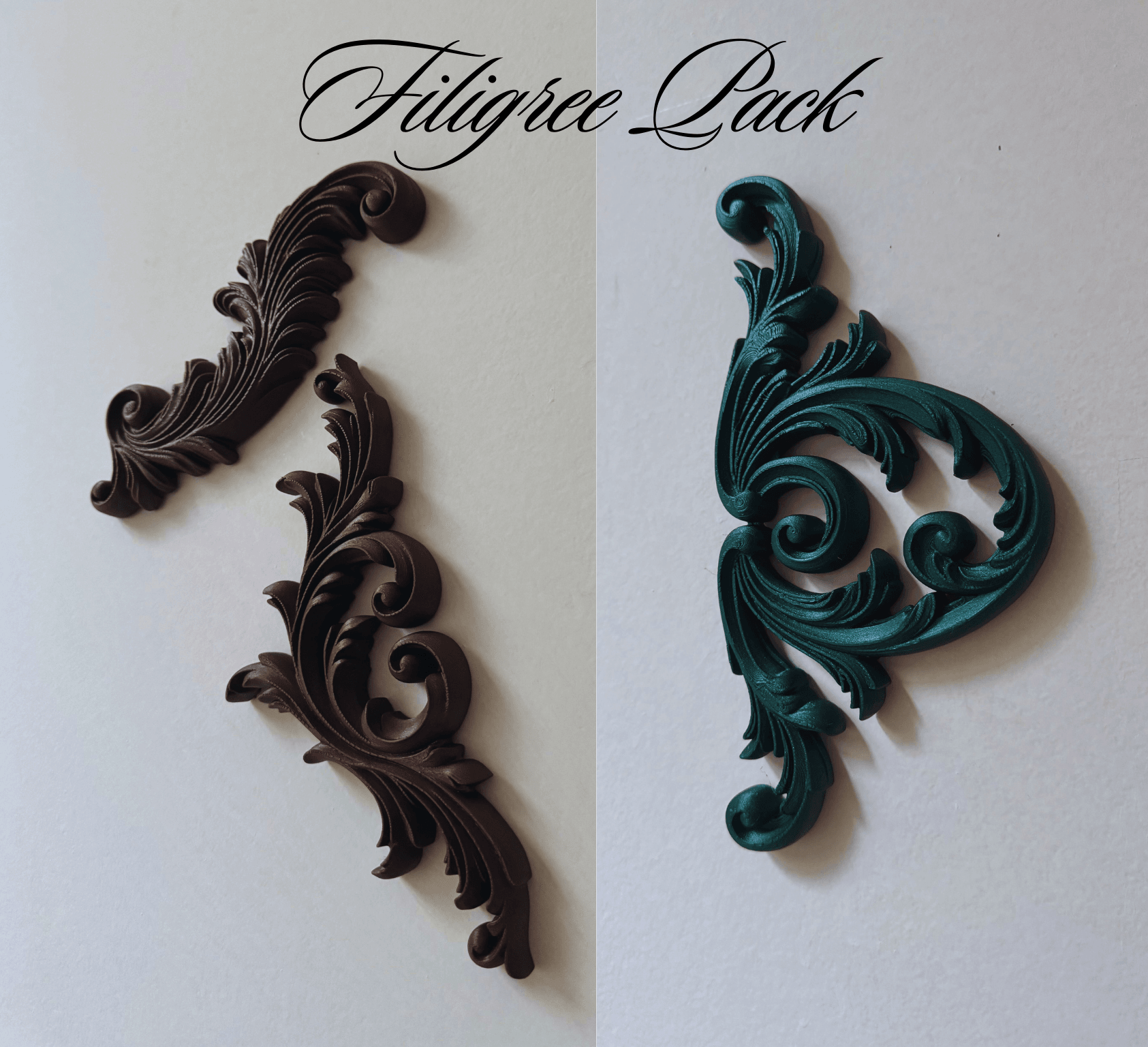 Victorian Filigrees Pack Gothic Home Decor 3d model