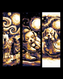 Starry Night is great for resting and creativity - Set of Bookmarks 3d model