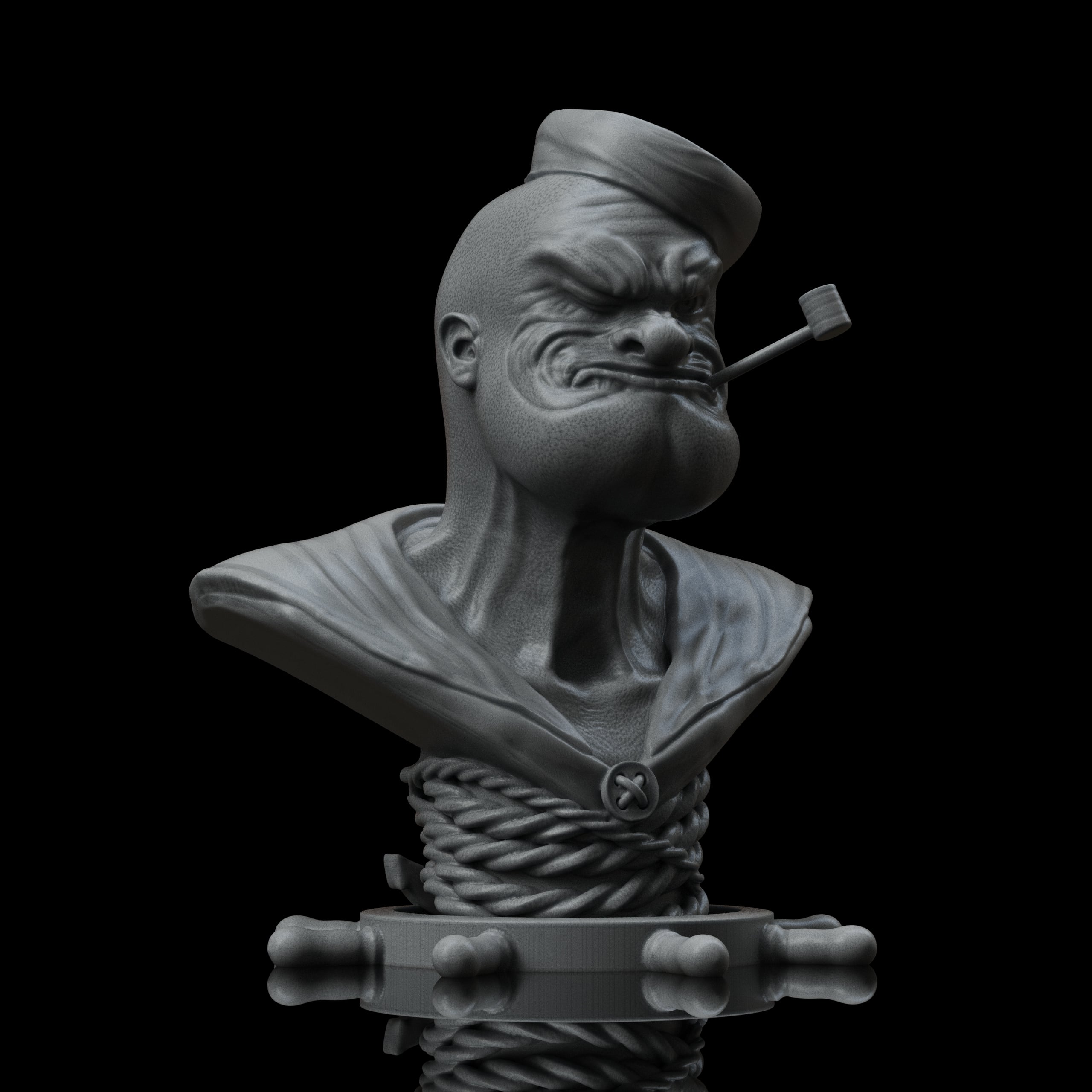 Popeye Bust 3d model
