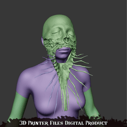 Miko Sakuko-Like Entity Cosplay Mask Silent Hill F 3d model