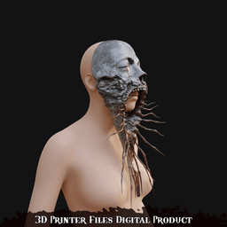 Miko Sakuko-Like Entity Cosplay Mask Silent Hill F 3d model