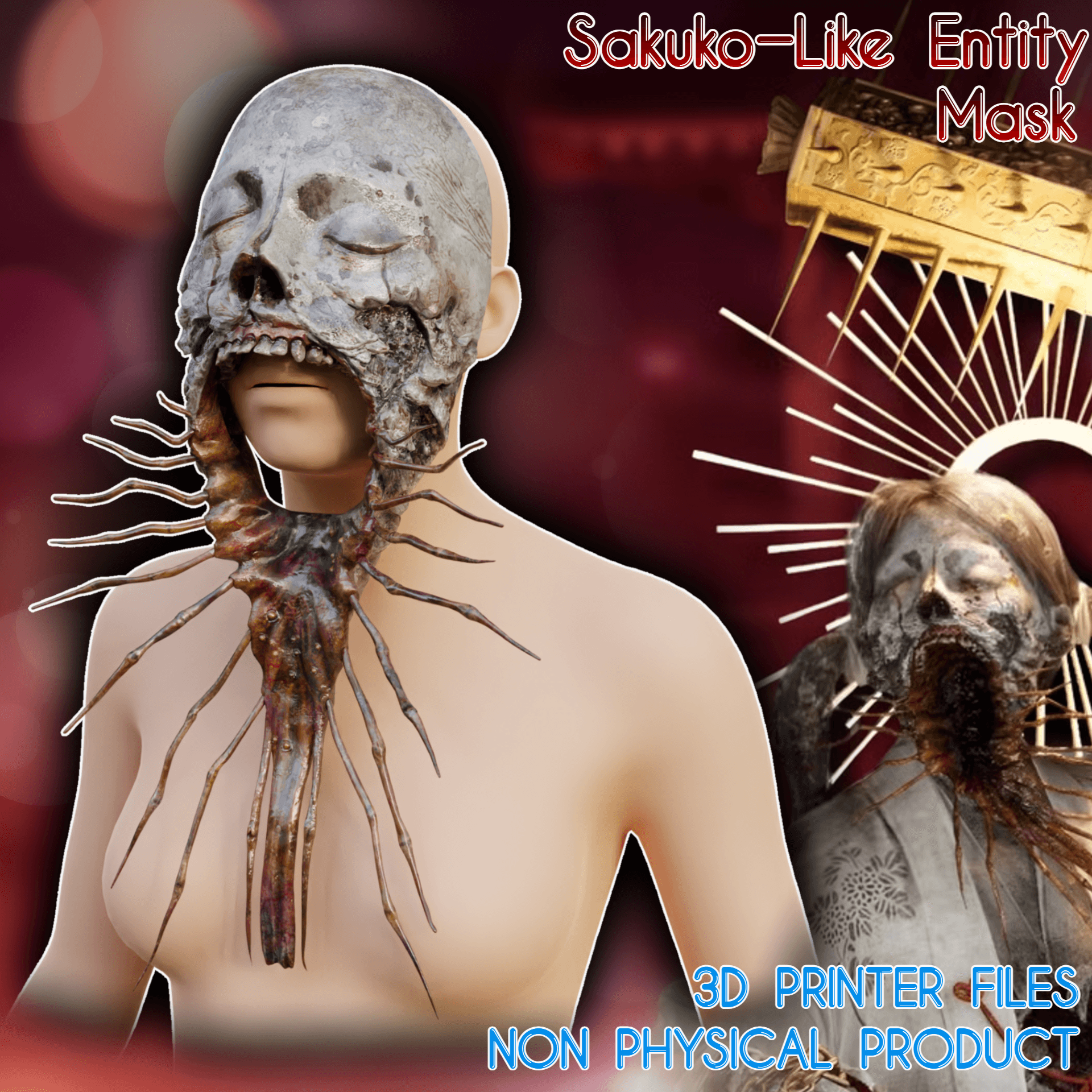 Miko Sakuko-Like Entity Cosplay Mask Silent Hill F 3d model