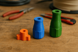 Stubby Hex Bit Driver Small, medium and Large 3d model