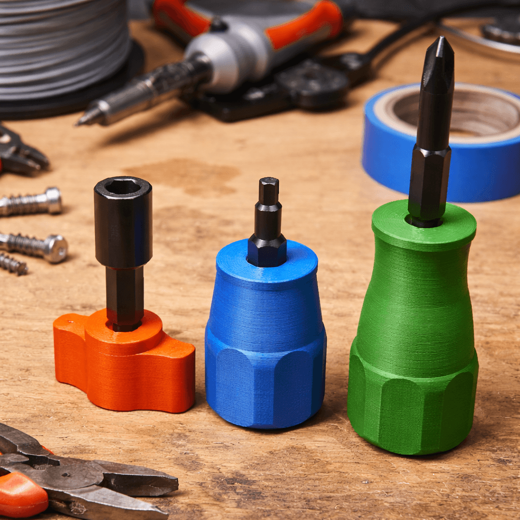 Stubby Hex Bit Driver Small, medium and Large 3d model