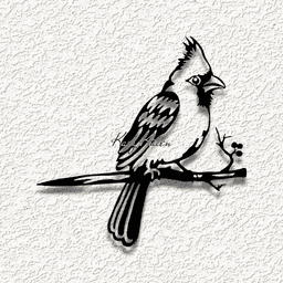 cardinal bird WALL ART HOME DECOR 3d model