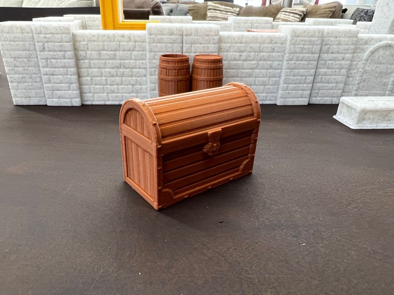 Tabletop Gaming Treasure Chest - Print in Place 3d model