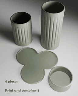 Modular Pen Holder Set of 3 3d model