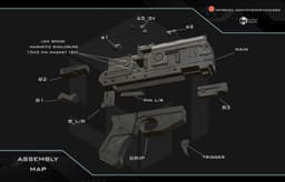 Kuruk's blaster pistol functional 3d model