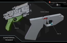 Kuruk's blaster pistol functional 3d model