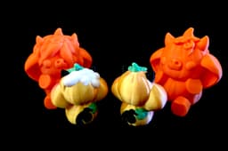 Pumpkin Cows and Bucket with lid *Commercial Version* 3d model