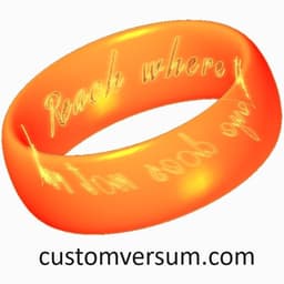 ELVISH RING WITH YOUR LIFE MOTTO 3d model