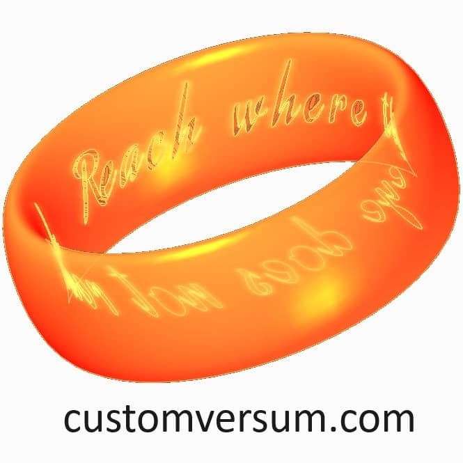 ELVISH RING WITH YOUR LIFE MOTTO 3d model