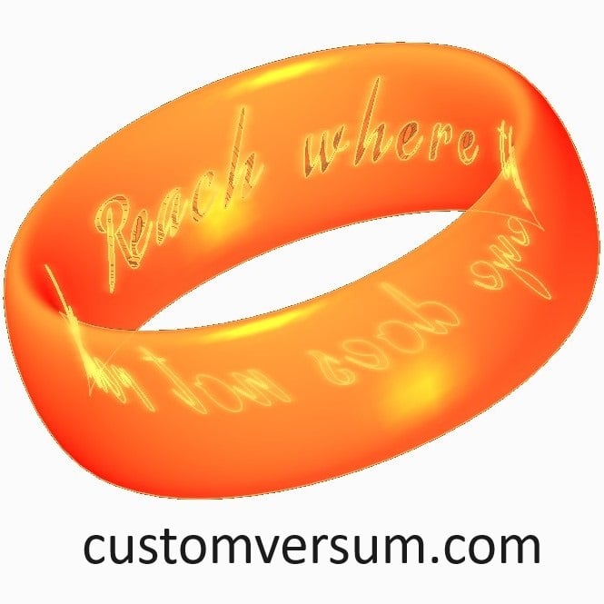 ELVISH RING WITH YOUR LIFE MOTTO 3d model