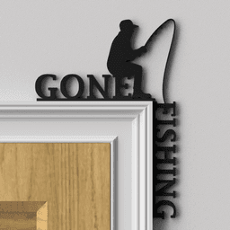 Gone Fishing Door Topper 3d model