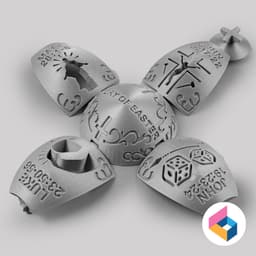 Easter story egg lights 3d model