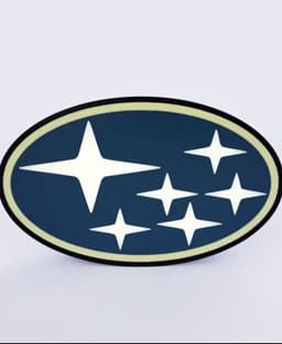 Subaru Sign – LED strip compatible 3d model