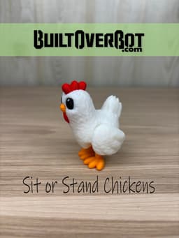 Sit or Stand Chicken with Wings 3d model